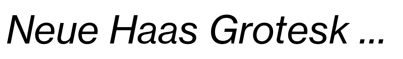 Neue Haas Grotesk Text 56 Italic